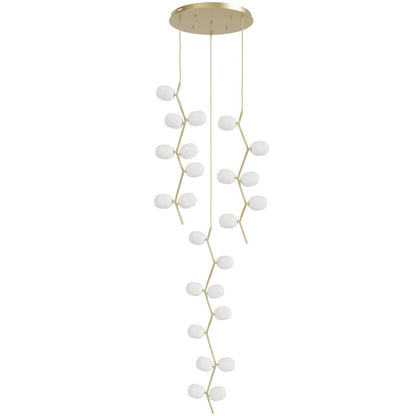 Avenue Lighting Hampton 24Lt 72" Pendant, Brass/White