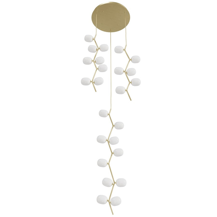 Avenue Lighting Hampton 24Lt 72" Pendant, Brass/White