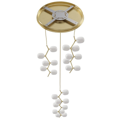 Avenue Lighting Hampton 24Lt 72" Pendant, Brass/White
