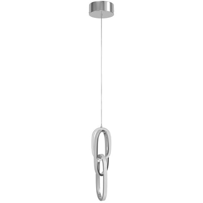 Avenue Lighting Circa LED Light 23" Looping Pendant, Chrome