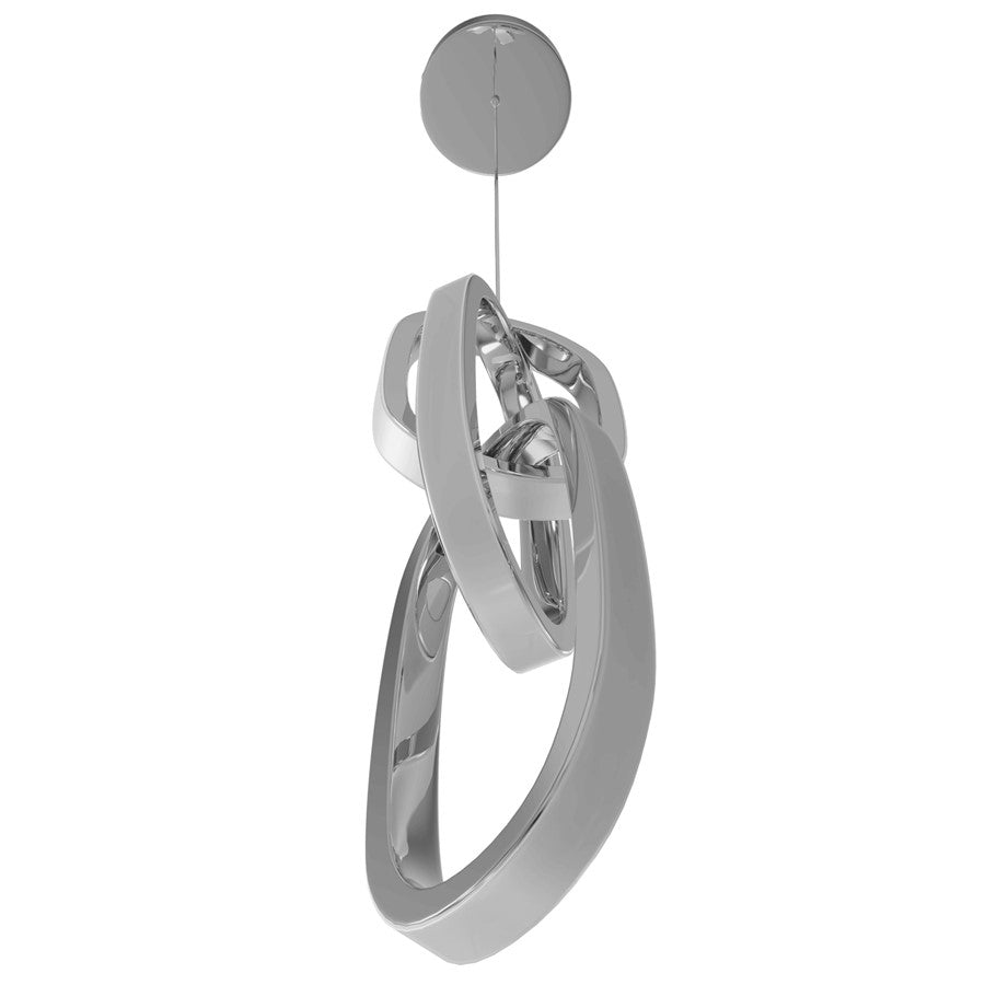 Avenue Lighting Circa LED Light 23" Looping Pendant, Chrome