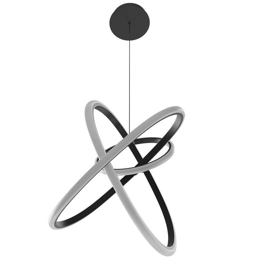 Avenue Lighting Circa LED Light 23" Orbital Looping Pendant, Black