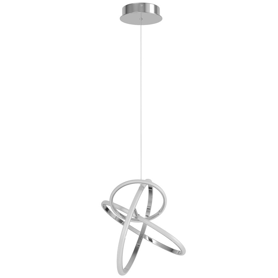 Avenue Lighting Circa LED Light 23" Orbital Looping Pendant, Chrome
