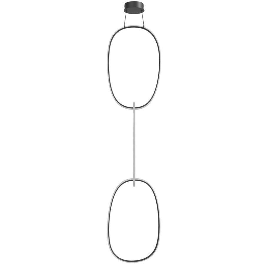 Avenue Lighting Circa Led Integrated LED Light 124" Pendant, Black