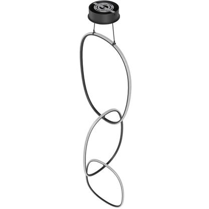 Avenue Lighting Circa Led Integrated LED Light 124" Pendant, Black