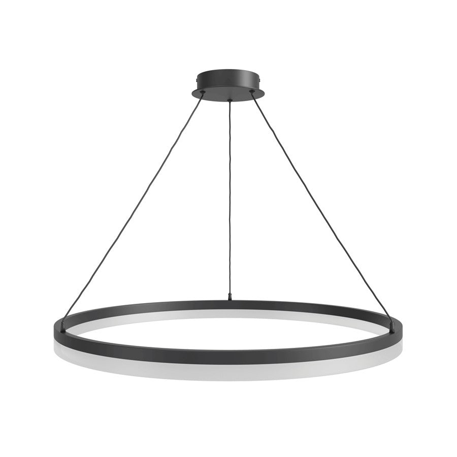 Avenue Lighting Circa LED 39" LED Ring Pendant, Black