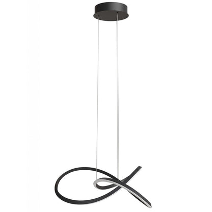 Avenue Lighting Windsor 33"W Spiral Ring 5-CCT LED Pendant, Black - AEHF5069-BK
