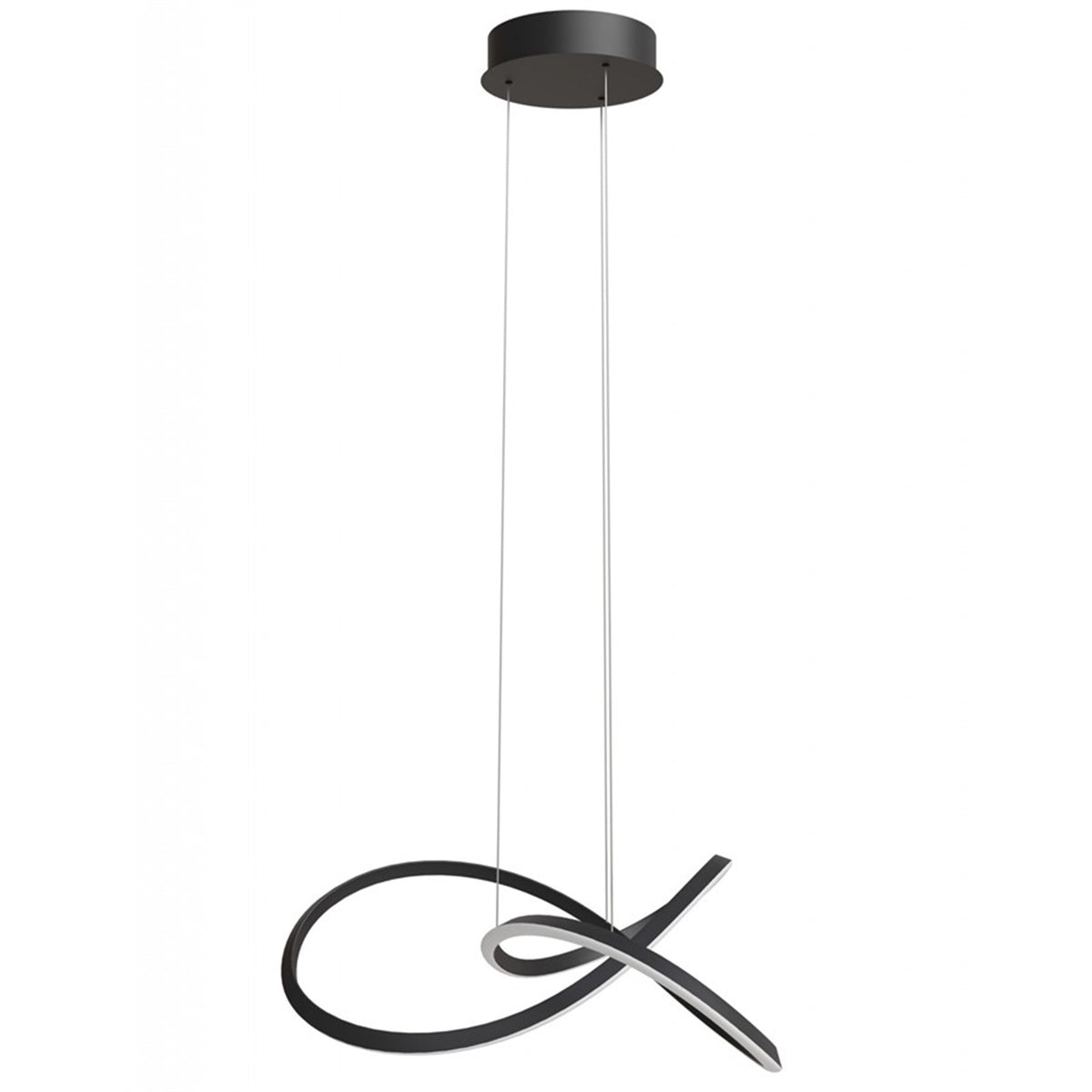 Avenue Lighting Windsor 33"W Spiral Ring 5-CCT LED Pendant, Black - AEHF5069-BK