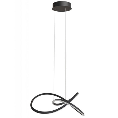 Avenue Lighting Windsor 33"W Spiral Ring 5-CCT LED Pendant, Black - AEHF5069-BK