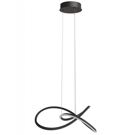 Avenue Lighting Windsor 33"W Spiral Ring 5-CCT LED Pendant, Black - AEHF5069-BK