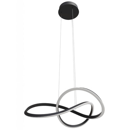 Avenue Lighting Windsor 33"W Spiral Ring 5-CCT LED Pendant, Black - AEHF5069-BK