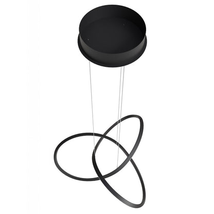 Avenue Lighting Windsor 33"W Spiral Ring 5-CCT LED Pendant, Black - AEHF5069-BK