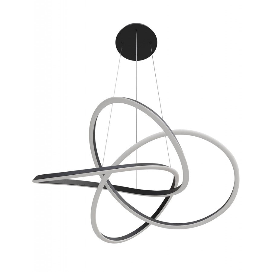 Avenue Lighting Windsor 36"W Spiral Ring 5-CCT LED Pendant, Black - AEHF5070-BK