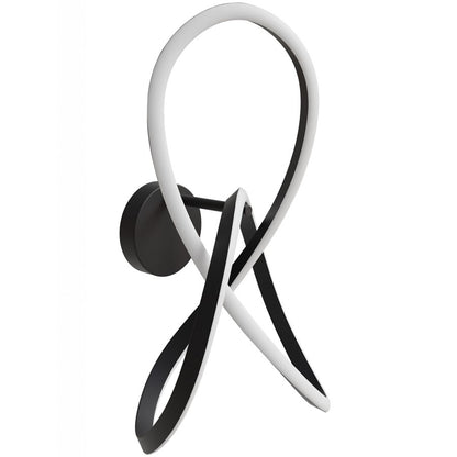 Avenue Windsor 24"W Spiral Ring 5-CCT LED Wall Sconce, Black