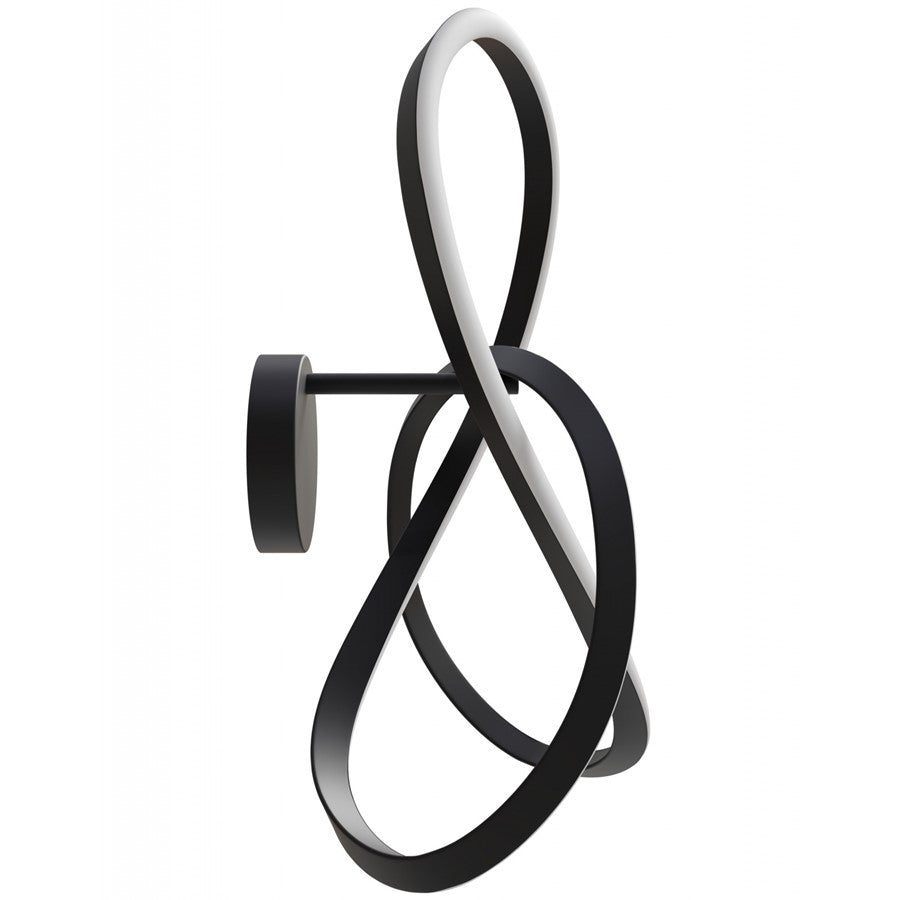 Avenue Windsor 24"W Spiral Ring 5-CCT LED Wall Sconce, Black