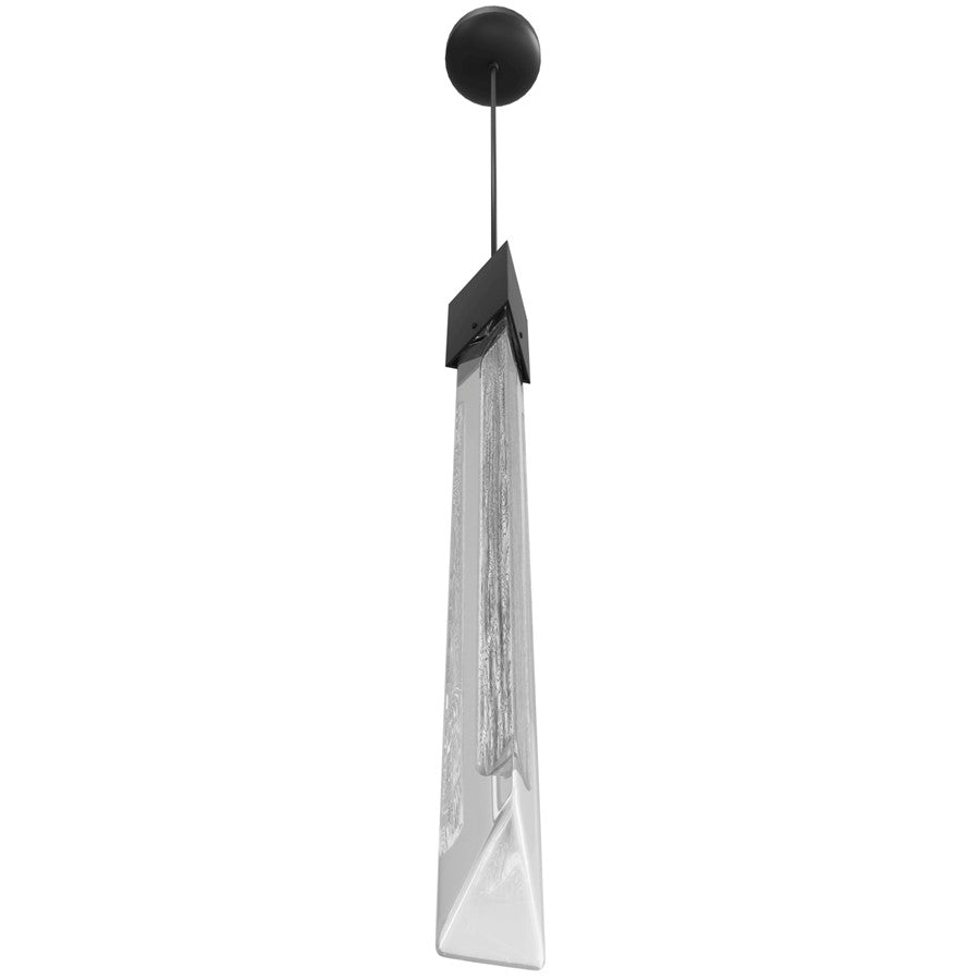 Avenue Lighting Alpine 1 Light 23" Pendant, White Marbleized Glass