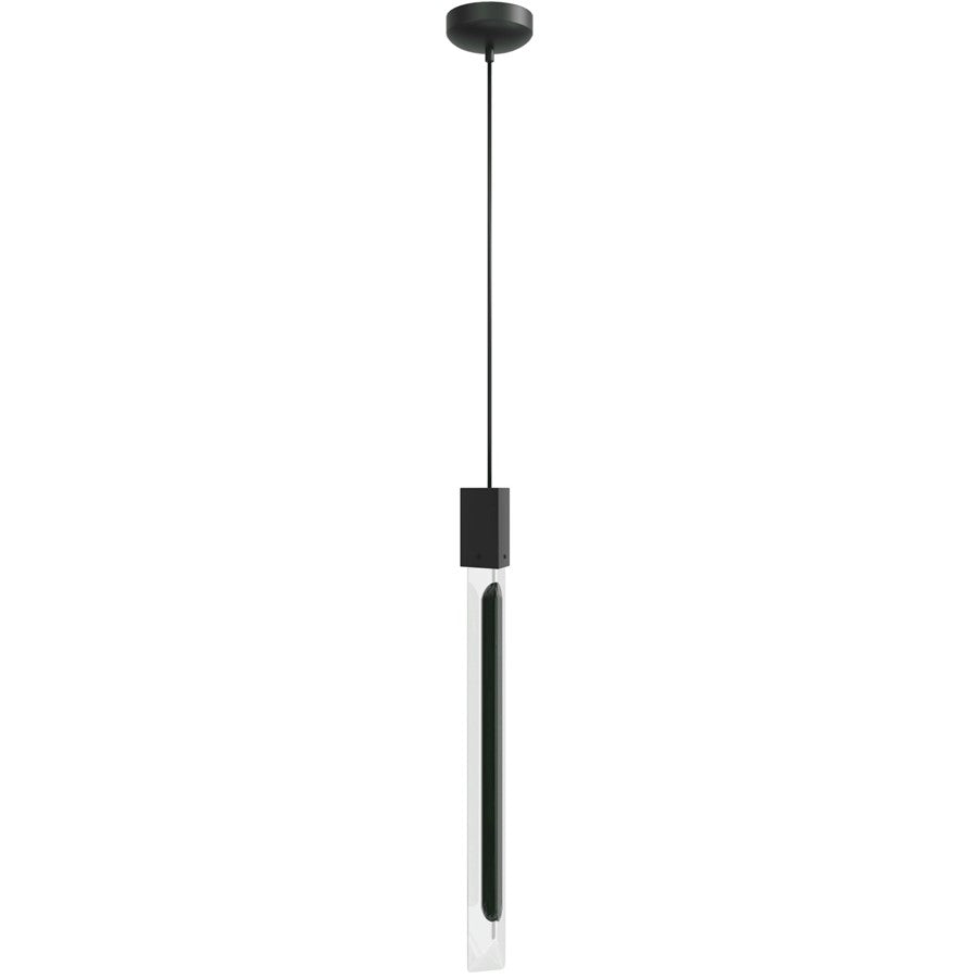 Avenue Lighting Alpine 1 Light 23" Pendant, Black Jade Glass