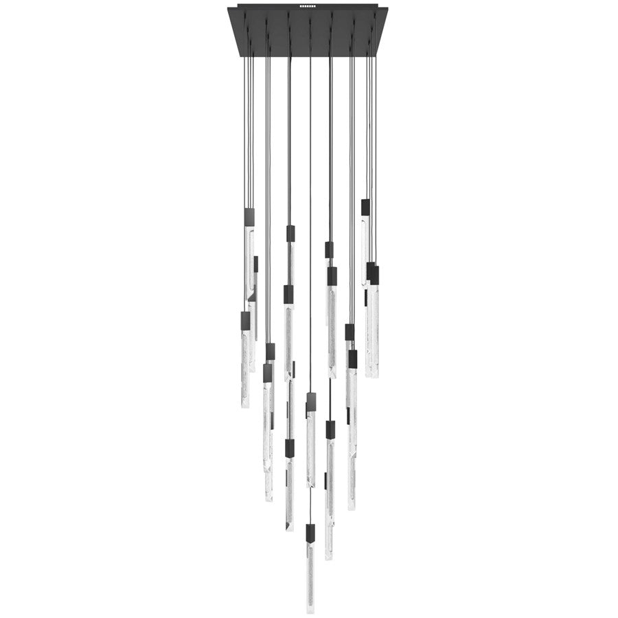 Avenue Lighting Alpine 31Lt 180" Pendant, White Marbleized