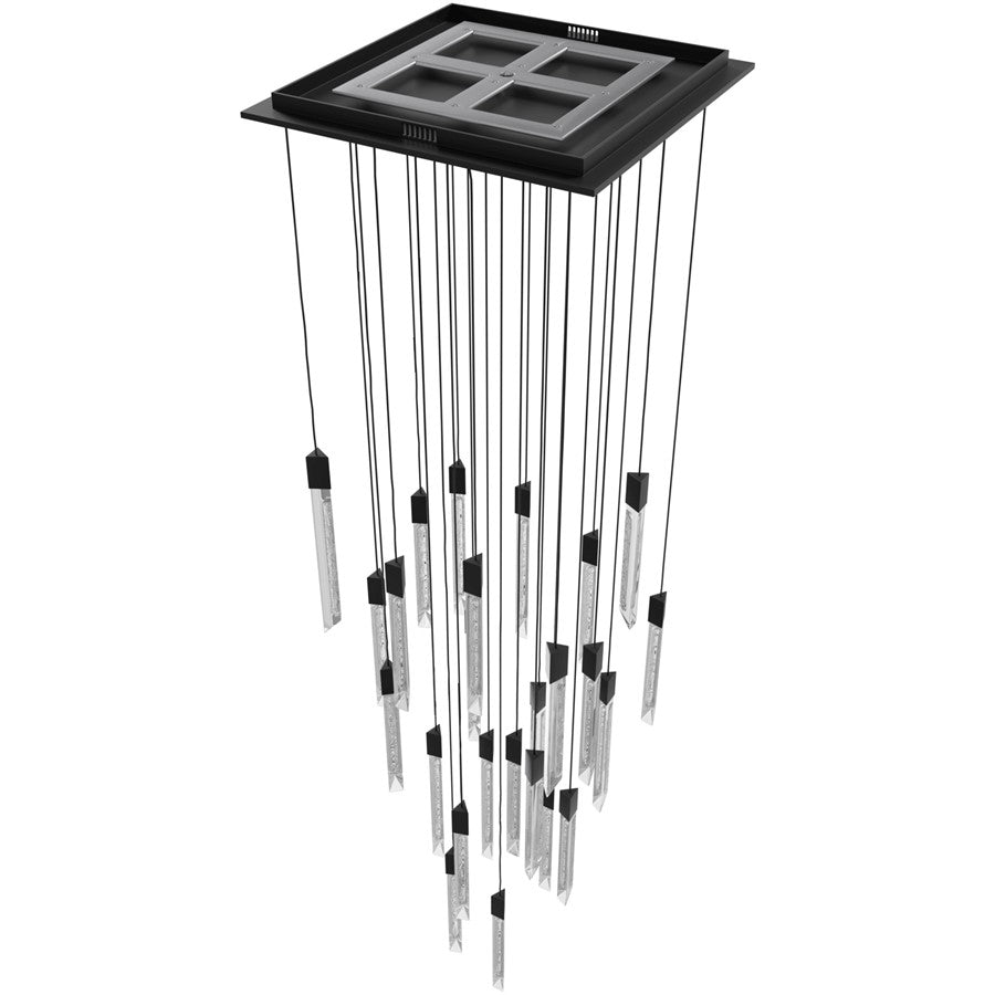 Avenue Lighting Alpine 31Lt 180" Pendant, White Marbleized