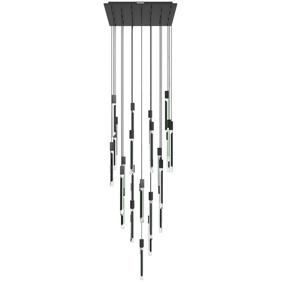 Avenue Lighting Alpine 31Lt 180" Pendant, Black Jade