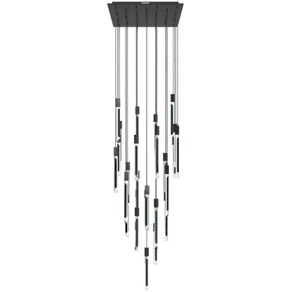 Avenue Lighting Alpine 31Lt 180" Pendant, Black Jade