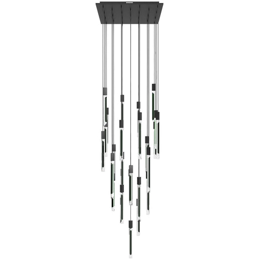 Avenue Lighting Alpine 31Lt 180" Pendant, Black Jade
