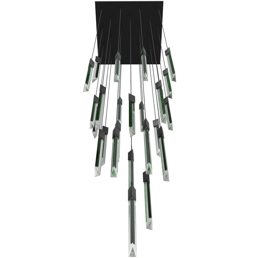 Avenue Lighting Alpine 31Lt 180" Pendant, Black Jade