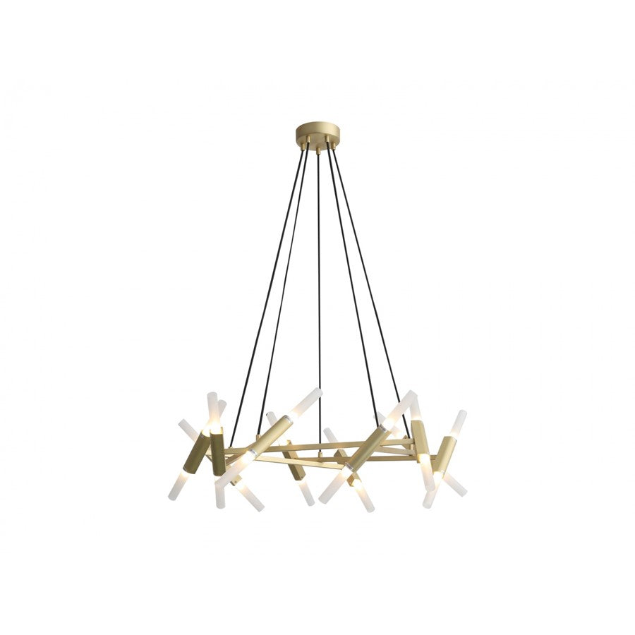 Avenue Lighting Manhattan Ave. 4 Light 12" Chandelier, Brushed Brass