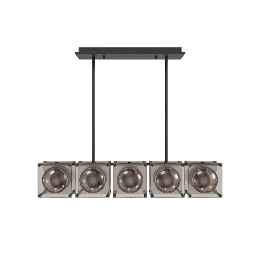 Avenue Lighting Peninisula 5 Light 8" Chandelier, Matte Black
