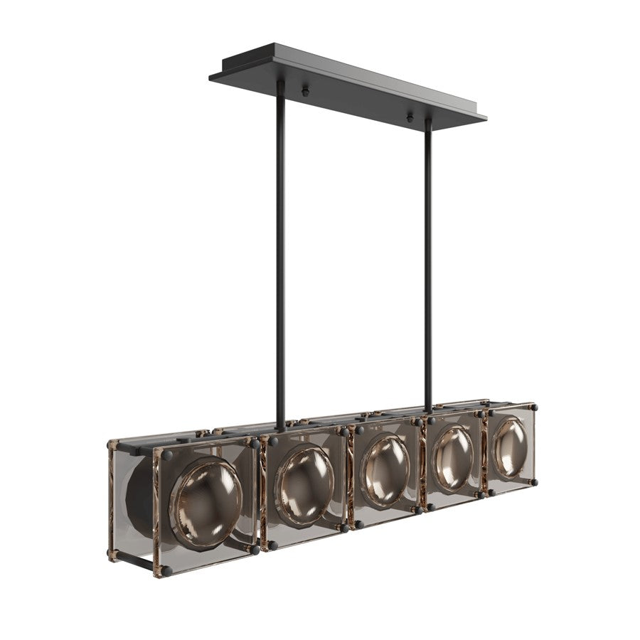 Avenue Lighting Peninisula 5 Light 8" Chandelier, Matte Black