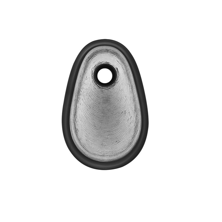 Avenue Palmea 13.5"H Oval Shape Alabaster LED Sconce, Black