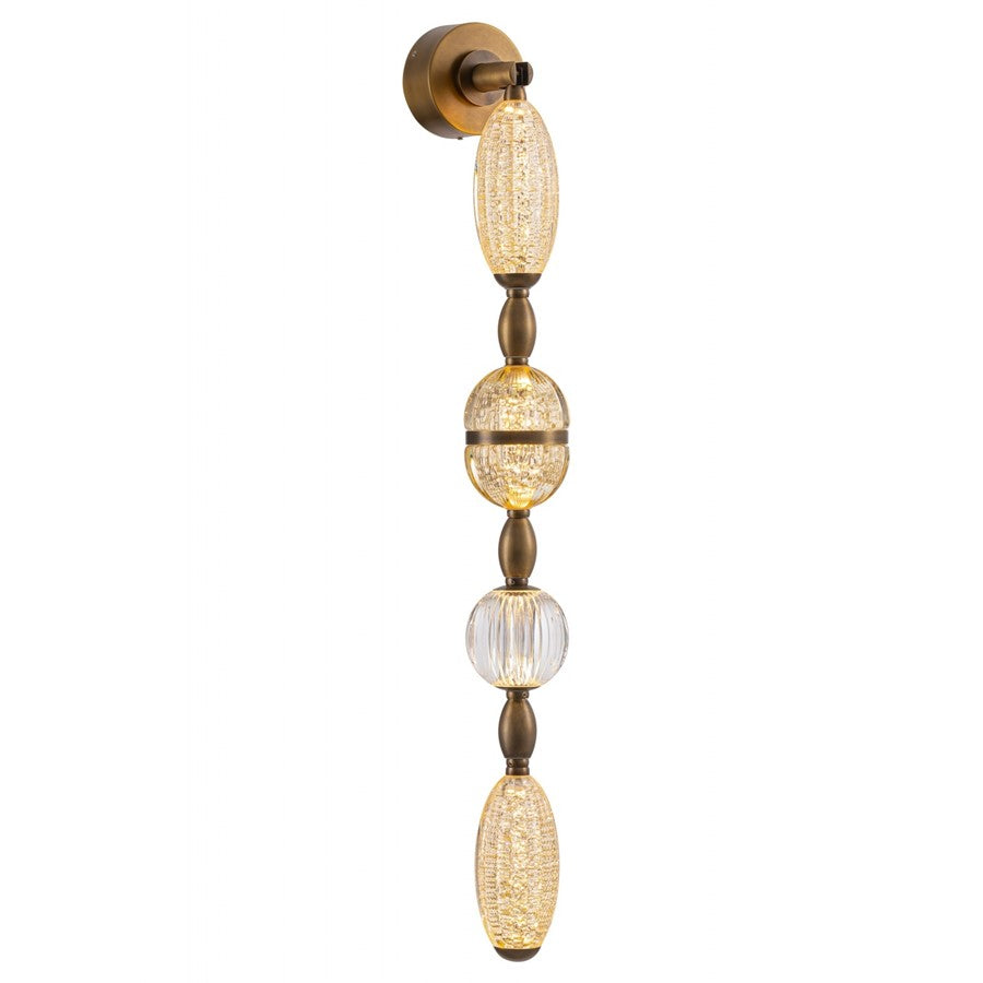 Avenue Dubai 4-Light 40"H LED Wall Sconce, Golden Brass/Gold - AEHF7160-AGB