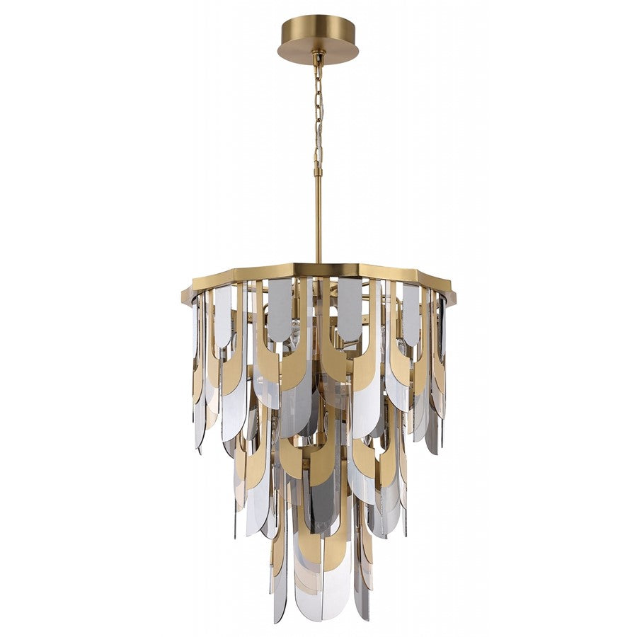 Avenue Lighting Paramount 29"W Pendant, Aged Brass