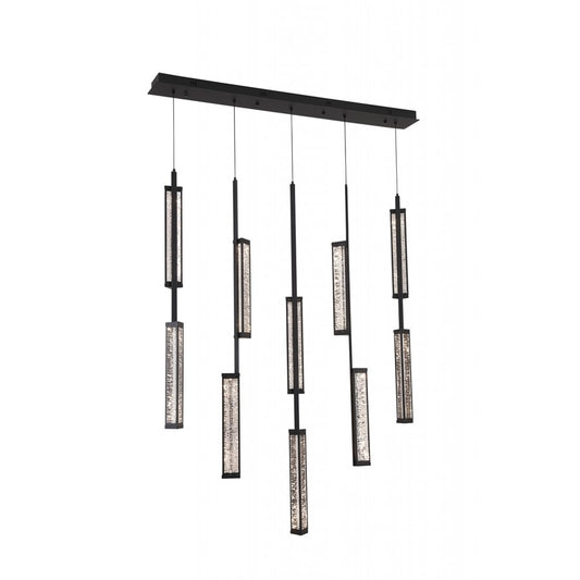 Avenue Lighting Metropole 10-Light 51"W LED Pendant, Black - AEHF7186-BK