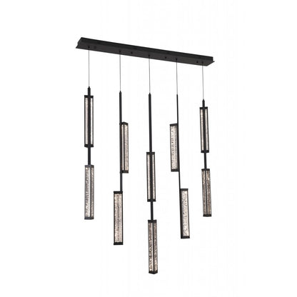 Avenue Lighting Metropole 10-Light 51"W LED Pendant, Black - AEHF7186-BK