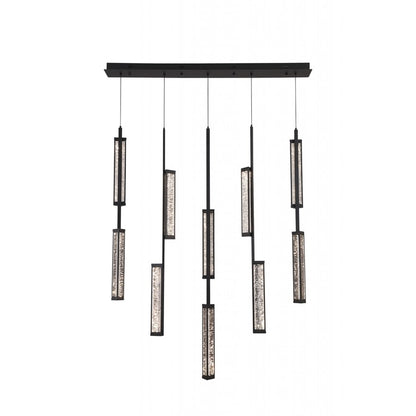Avenue Lighting Metropole 10-Light 51"W LED Pendant, Black - AEHF7186-BK