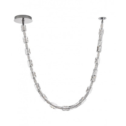 Avenue Lighting Monarch 120"L Clear Glass Strand Pendant, Chrome - AEHF7192-CH