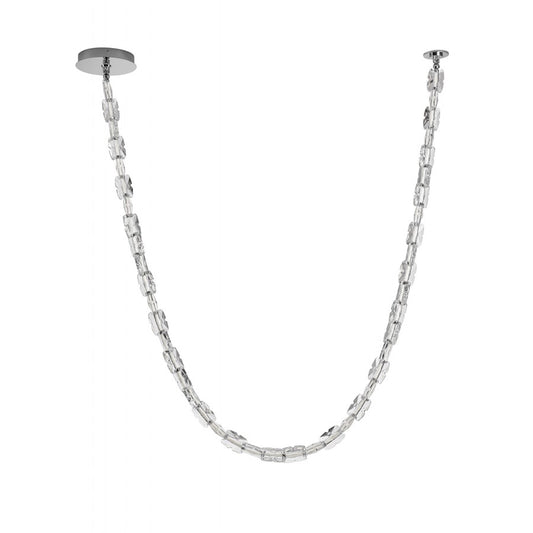 Avenue Lighting Monarch 158"L Clear Glass Strand Pendant, Chrome - AEHF7193-CH