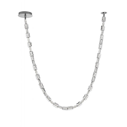 Avenue Lighting Monarch 158"L Clear Glass Strand Pendant, Chrome - AEHF7193-CH