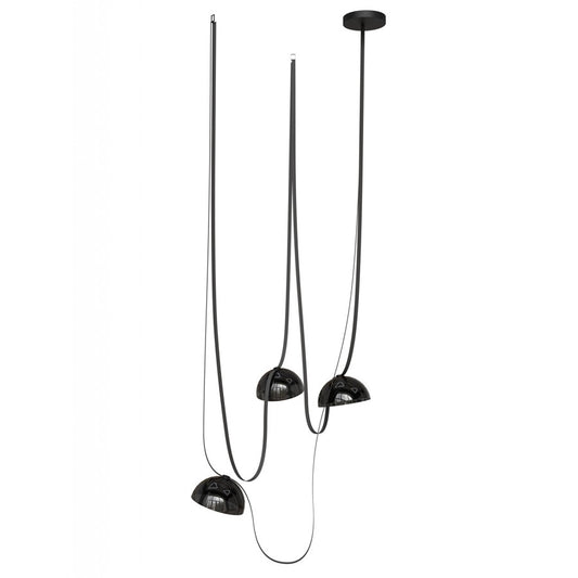 Avenue Fremont Belt 3-Lt 275"L Pendant, Black/Smoked Bowl - AEHF7203-G102-BLK