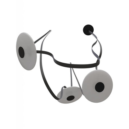 Avenue Fremont Belt 3-Light 275"L Pendant, Black/White Disc - AEHF7203-G201-BLK