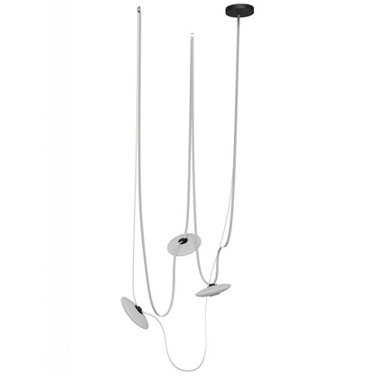 Avenue Fremont ​Belt 3-Light 275"L Pendant, Ivory/White Disc - AEHF7203-G201-IVY