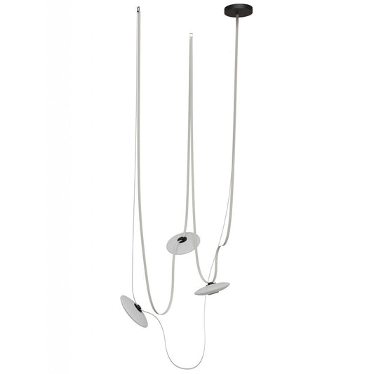 Avenue Fremont ​Belt 3-Light 275"L Pendant, Ivory/White Disc - AEHF7203-G201-IVY