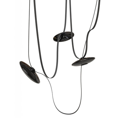 Avenue Fremont Belt 3-Lt 275"L Pendant, Black/Smoked Disc - AEHF7203-G202-BLK