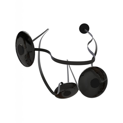 Avenue Fremont Belt 3-Lt 275"L Pendant, Black/Smoked Disc - AEHF7203-G202-BLK