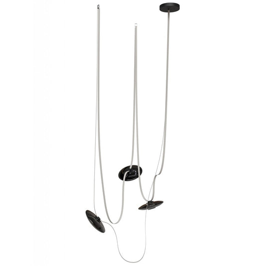 Avenue Fremont Belt 3-Lt 275"L Pendant, Ivory/Smoked Disc - AEHF7203-G202-IVY