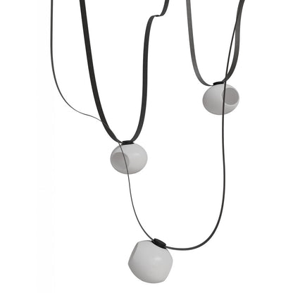 Avenue Fremont Belt 3-Lt 275"L Pendant, BK/WH Open Globes - AEHF7203-G301-BLK