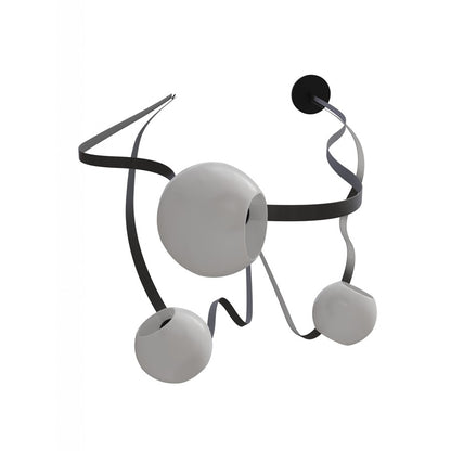 Avenue Fremont Belt 3-Lt 275"L Pendant, BK/WH Open Globes - AEHF7203-G301-BLK