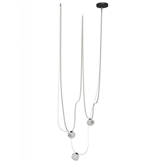 Avenue Fremont Belt 3-Lt 275"L Pendant, IV/WH Open Globes - AEHF7203-G301-IVY