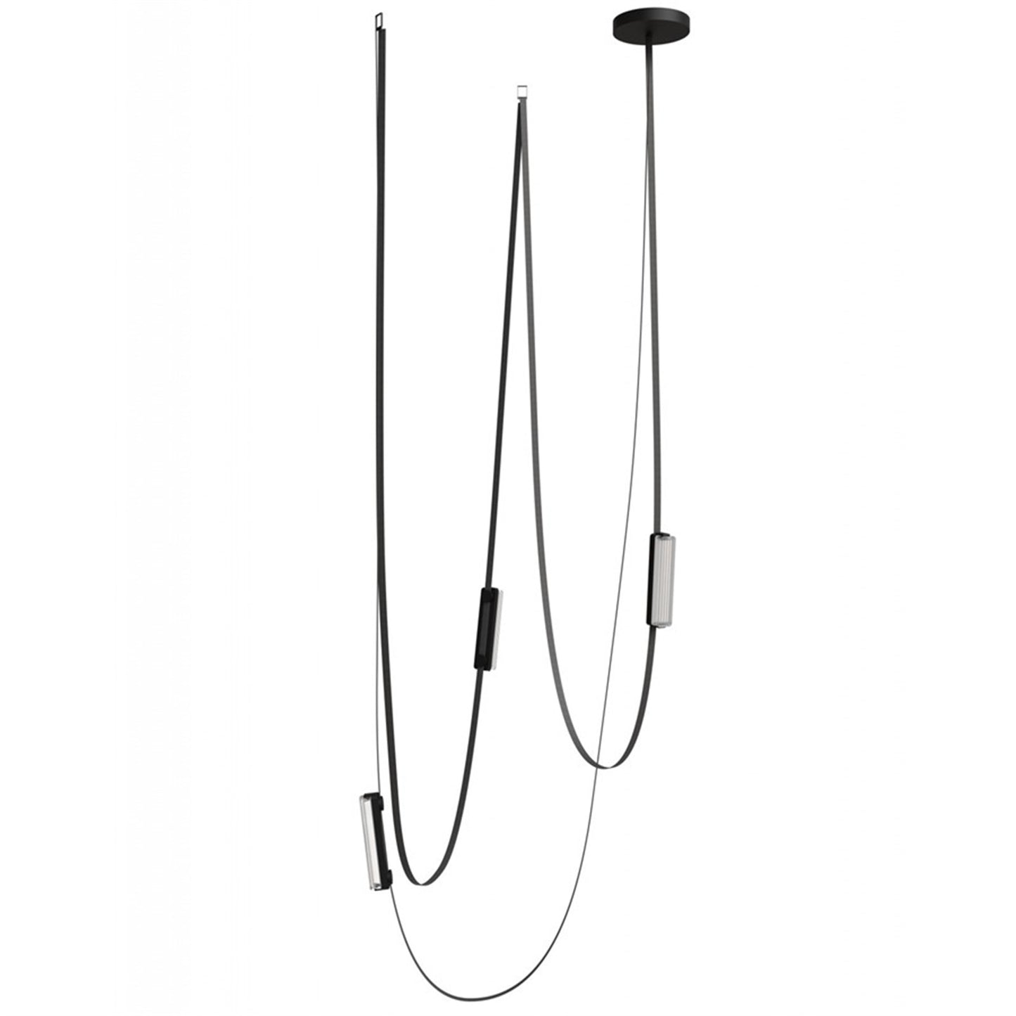 Avenue Fremont Belt 3-Lt 275"L Pendant, Black/Ribbed Bars - AEHF7203-G400-BLK
